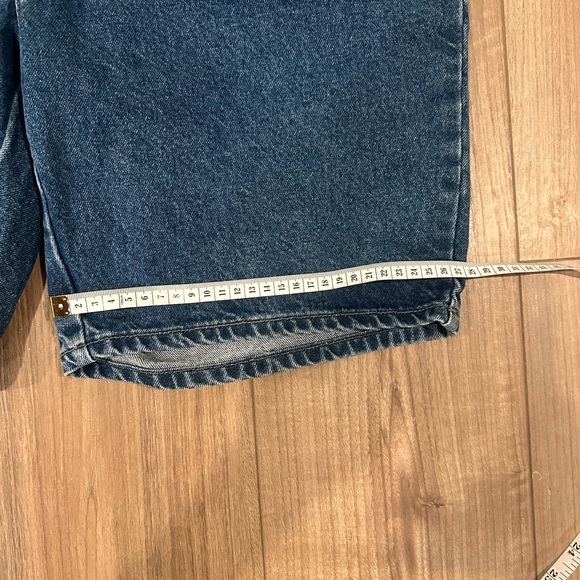 Vintage Route 66 Casual Style Mid Wash Denim Jorts Shorts - Picture 3 of 4